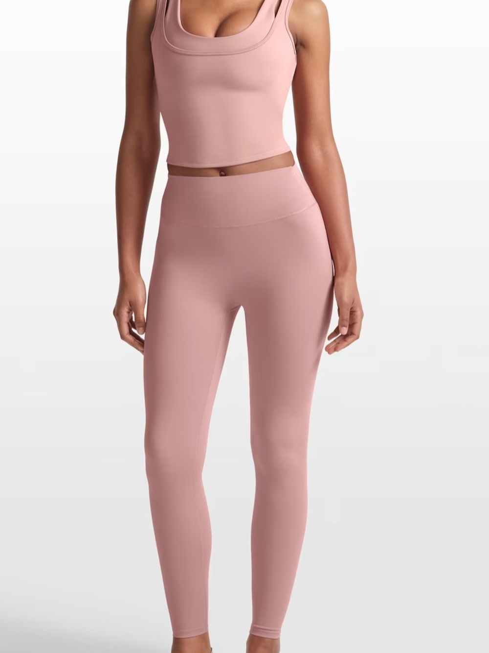 SKIMS Seamless High-Waist Leggings in Dusty Rose